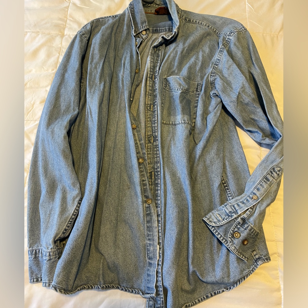 Harriton Denim Button Down Shirt